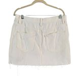Madewell NWD  White Denim Raw Hem Mini Skirt Women’s Size 28 Photo 1