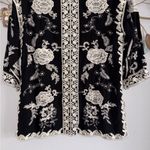 Soft Surroundings  Womens Embroidered Kimono Boho Floral Open Front Size PS Photo 6