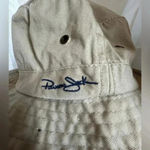 Panama Jack ORIGINAL  SIZE MEDIUM SUM HAT TAN TOP BLUE FLORAL UNDER PRINT… Photo 1