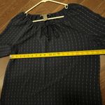 Olivia & Martin Blouse Women's L Navy Blue Striped Shirt 100% Office Wear/Causal Size L Photo 5