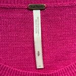 Free People Pink Long Sleeve Midi Crew Fall Winter Slit Sweater Dress Size S Photo 2