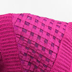 Vintage 80s Hot Pink Tracksuit Set Half Zip Jacket Straight Leg Pants Size Large Photo 7