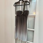 Cache Vintage Y2K  Taupe Cream Ombre One Shoulder Sequin Beaded Dress Size 4 S Photo 7