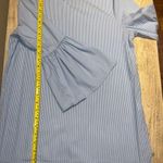 Gibson Blue White Striped Blouse Top Tunic Small / Medium Bell Sleeve Cotton Photo 7