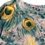 JM Collection Woman 3X Peacock Feather Rhinestone Tunic Top Plus Size Photo 2