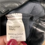 Princess Polly Black Faux Leather Pants High Waisted Straight Leg Raw Hem size 2 Photo 10