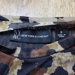 Y2K Spice Girls Short Sleeve Mesh New York and Company Top Size Small Cheetah Brown Photo 2