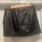 Free People Black Faux Leather Mini Skirt Photo 1