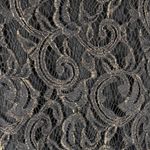 Adrianna Papell Medium Top Lace Lined Black Gold Bell Sleeve Back Zip 454 Photo 2