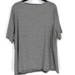 Talbots  Scoop Neck SS Stretch Striped Knit T-Shirt Black White‎ Size 2X 2XP Photo 1