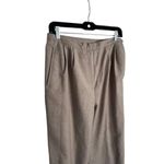 Saks 5th Avenue Saks Fifth Avenue Dress Pants Womens 12 Brown High Rise Pleated Straight Wool Photo 1