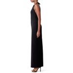 Badgley Mischka Badgley Mischka Dress Womens 2 Black Odessa Bow Back Gown Formal Photo 4
