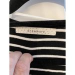 Dreamers  Robe Wrap Women's Short black white stripes short Sleeve size small Photo 2