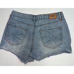 Bethany Mota Womens High Rise Midi Denim Blue Jean Shorts Size 4 Distressed Photo 4