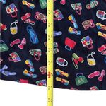 90s Vintage Twyla & Blue Black Maxi skirt All over sandal and purse print Med Photo 4
