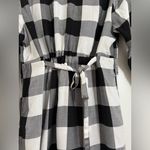 Time and Tru Black and White Checkered Button Down Shirt Maternity. Size L Photo 7