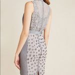NEW Anthropologie Byron Lars Beguile Lace Sheath Dress Gisella Embroidered Sz 22 Gray Photo 5