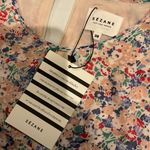 Sézane NWT Victoire MIDI Dress Multicolored Flowers purple pink SZ38 US6 bust38 Photo 3