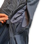 Halston Heritage  Navy Pleated Midi Dress | Size 0 Photo 6