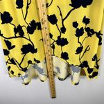 Clara Sun Woo Top M Yellow Navy Cold Shoulder Floral Bold Print Artsy Boho Size M Photo 4