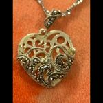 Necklace heart shape 925 sterling silver pendant and necklace Photo 1