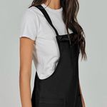 Chic LIGHT GRAY (not black) Women's Overalls with Tie Bib Front and Pockets Size XL Photo 6