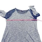 Candie's 3/$15  blue sweater with lace shoulders Photo 2