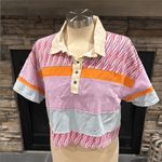 Free People Pastel Striped Short Sleeve Top Photo 4
