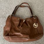 Michael Kors  Leather Cognac Large Hobo/Shoulder Bag Photo 3