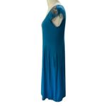 Soma  Teal COOL DAYS  Dress with Metallic Details at shoulders Size SMALL Photo 2