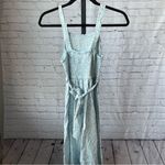 None Blue Ditsy Floral Ruched Top Midi Dress Size Small Photo 1