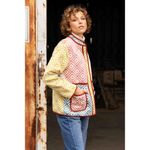 FRNCH Paris multicolor Patchwork Diamond Embroidered Jacket XS Photo 1