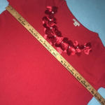 𝅺MERCER Street Studio long sleeve floral embellished soft red sweater size XL Photo 6