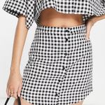 Topshop  Black and White Gingham Mini Skirt Photo 2