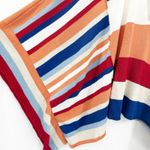 Mersea Womens Lagenlook Multi Chak Chel Polo Oversized Striped Poncho Sweater OS Orange Size undefined Photo 4