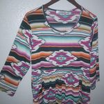 Giddy Up Glamour  2X Southwest Cowgirl Long Sleeved Tunic Top Plus Photo 10