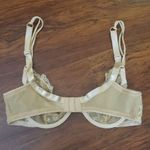 PINK - Victoria's Secret Victoria's Secret Gold Lace Embroidered Gold Holiday Unlined Demi Bra Size 36C Photo 4