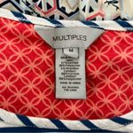 Multiples  Mixed Print Mixed Media Top, Sz M Photo 9