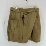 Sonoma  Front Tie Jean Cargo Short Skirt Wrap Pocket 2 Tan Photo 0