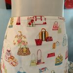 Skirtin Around Womens White Purse Print Pencil Straight Skirt Sz 6 Photo 2