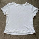 Aerie Waffle T-Shirt Cropped Top White Photo 1