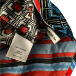 New York And Company Asymmetrical Red and White Blouse Photo 3