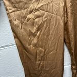 Princess Polly Gold Satin Flowy Pants Photo 1