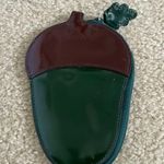 Furla  Green/Brown Patent Leather Acorn Change Purse Photo 0