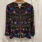 draper's & damon's Stunning Drapers & damon’s silk beaded sequin cardigan vintage heavy Photo 0