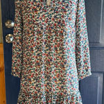 J.Crew Multicolor Floral Long Sleeve Dress Photo 0