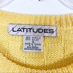 Vintage Latidudes Knit Sweat Midi Dress Small Yellow Photo 4