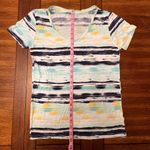 Mudd Vintage Y2K  Black Yellow White Aztec V-Neck Short Sleeve Shirt Size L Photo 4