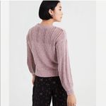 American Eagle Eyelet Balloon Sleeve Pullover Sweater Photo 1