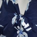 Kona Sol  M Navy Aloha Tankini Swim Top Photo 3